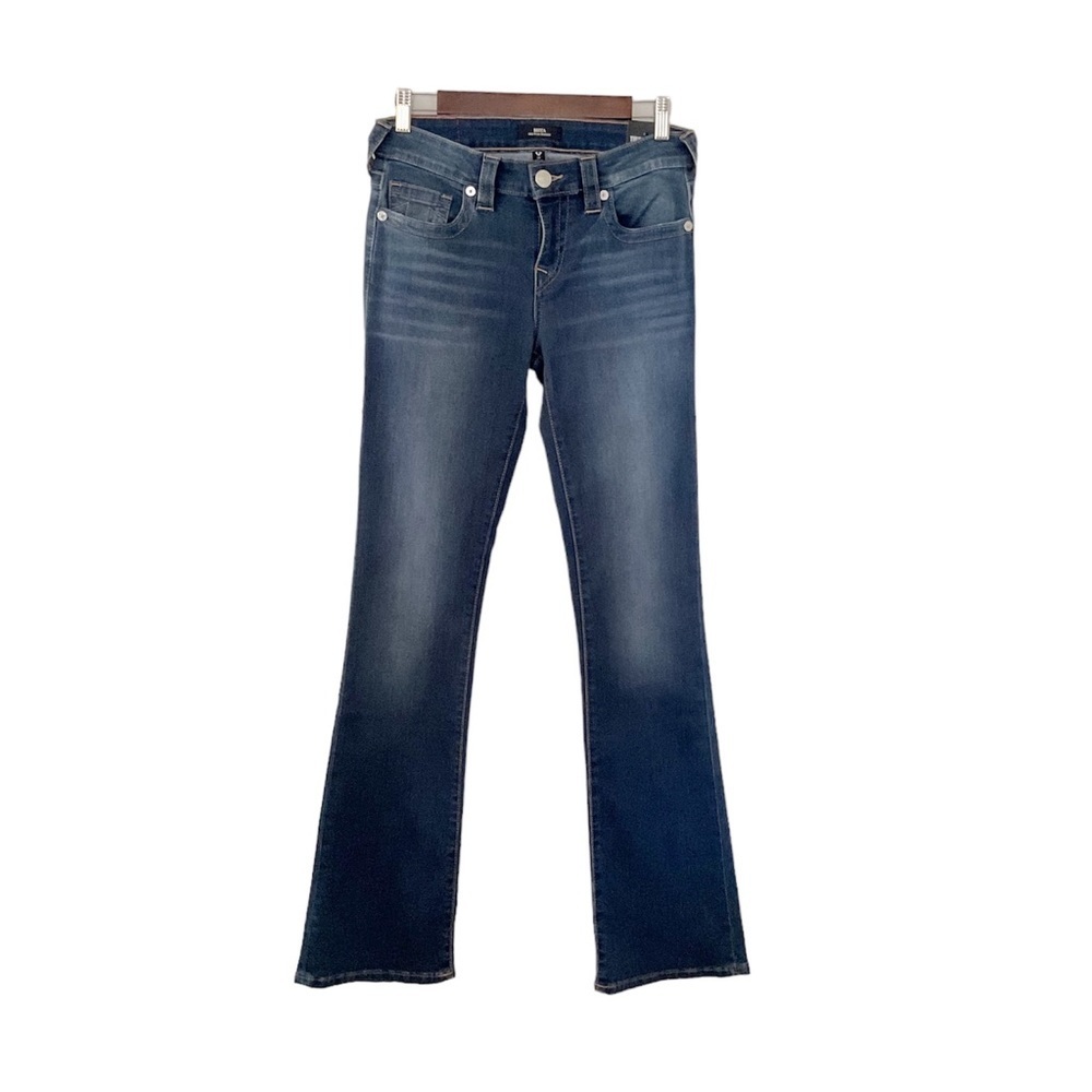 True Religion Becca‎ Mid Rise Bootcut Dark Denim Jeans Size 28